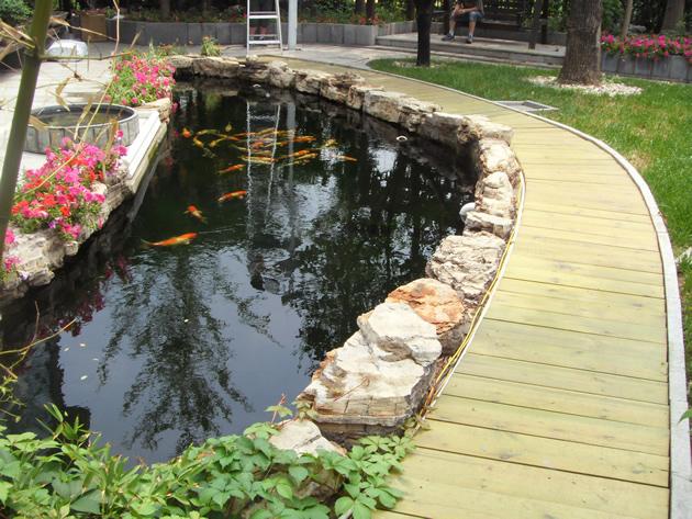 鱼池设计，庭院鱼池设计，别墅花园鱼池设计，杭州鱼池设计，假山鱼池设计