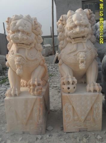 供应石雕石狮子动物门口狮子古代狮子