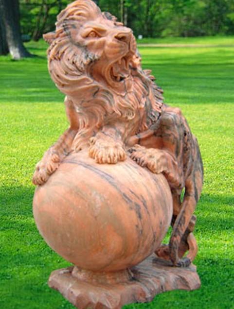 供应石雕雕刻动物石狮子现代狮子欧式狮