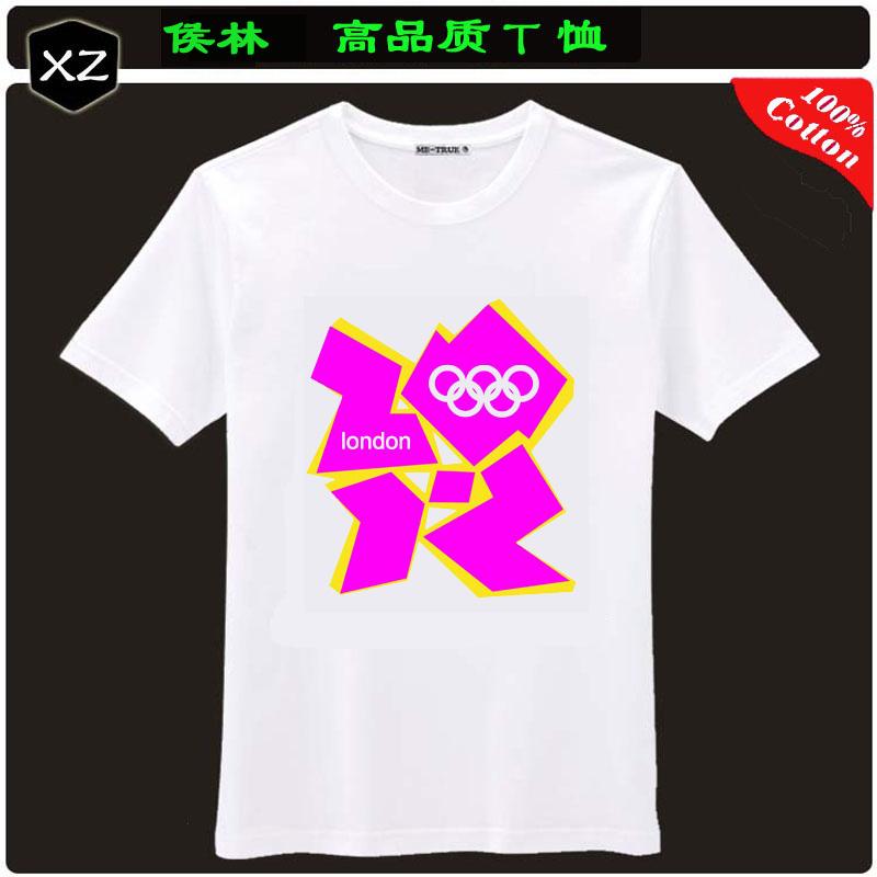 供应2012年英国伦敦奥运会吉祥物火炬手个性T恤，为中国队加油