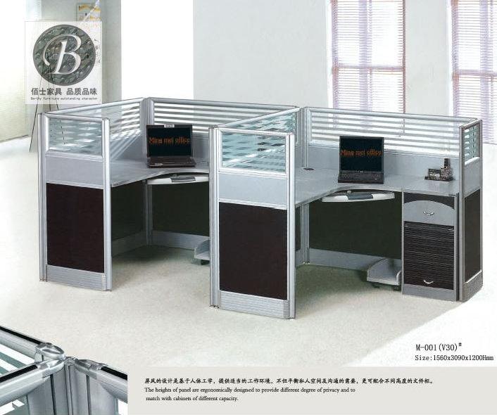 供应屏风卡位组合PF2021，广州屏风办公桌优质生产厂家首选佰正家具