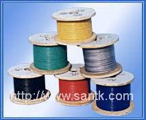 红色-灰色-蓝色-白色-绿色-黄色-包皮钢丝绳-生产商