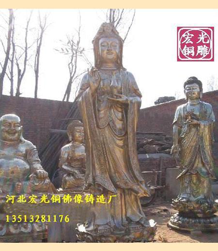 供应铜雕神像宏光大型铸铜佛像厂图片