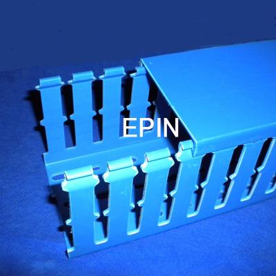 供应EPIN蓝色带齿PVC布线线槽系列