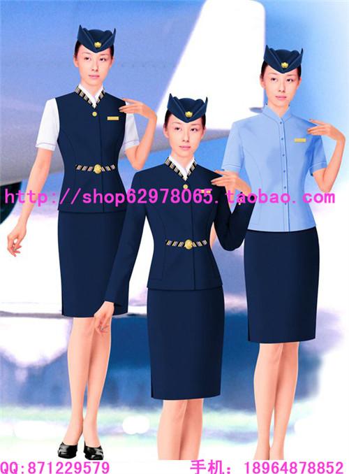 供应定做空姐服空姐服订做夏季空姐服装空姐职业装端庄空姐装