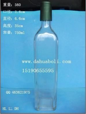 供应方形橄榄油瓶/750ml橄榄油瓶