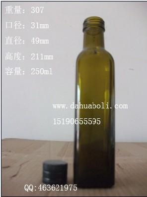 250ml棕色方橄榄油瓶批发