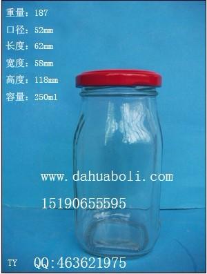 供应250ml酱菜玻璃瓶/徐州酱菜瓶批发