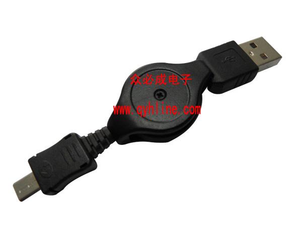 供应收缩数据线,1.1版MIC USB收缩数据线