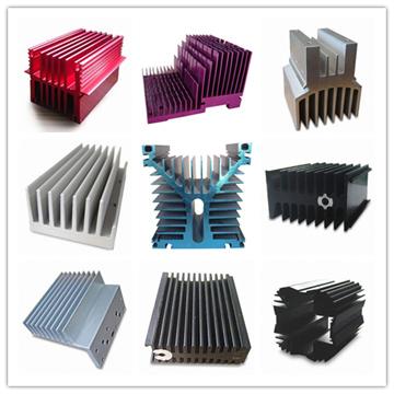江门市6063铝合金散热片型材厂家供应6063铝合金散热片型材，CNC加工、表面阳极氧化