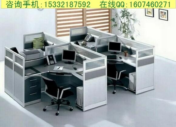 屏风办公桌图片，带隔断式办公桌，天津屏风隔断办公桌定做