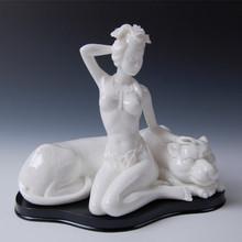 德化模制和捏塑人物瓷雕香炉烛台 青白瓷透雕陈设供器德化窑