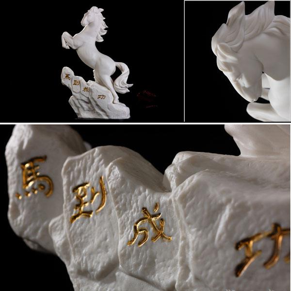 德化名瓷礼瓷营销中心马到成功 德化中国白瓷瓷雕批发零售