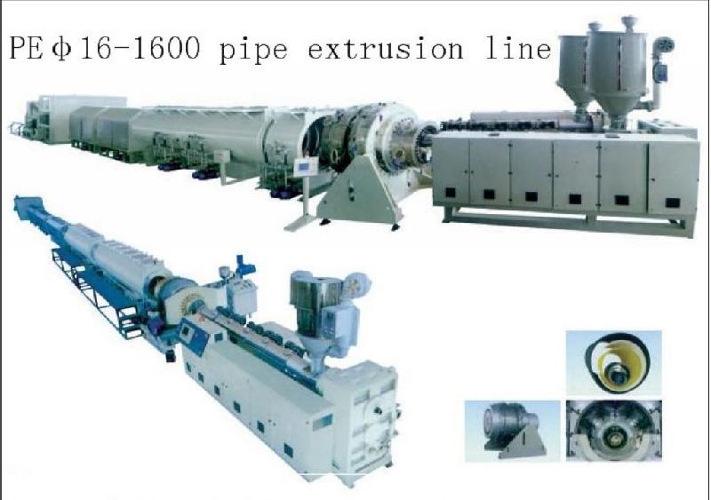 供应新贝机械大口径HDPE排污管材共挤挤出生产线 经过CE认证图片