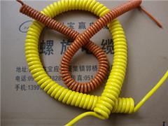 扬州市宝赢黄色护套2芯螺旋电缆弹簧电线厂家供应宝赢黄色护套2芯螺旋电缆弹簧电线