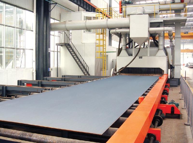 Q69系列钢板预处理线钢板预处理生产线钢材抛丸除锈生产线