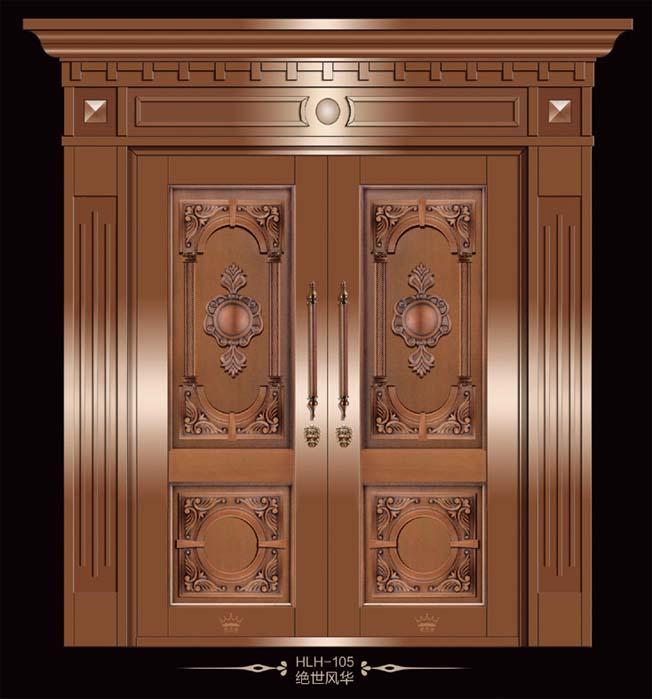 供应欧式铜门、郑州欧式铜门、纯紫铜、型号对开铜门