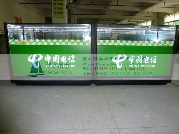 供应最新款中国电信手机展示柜台铁柜