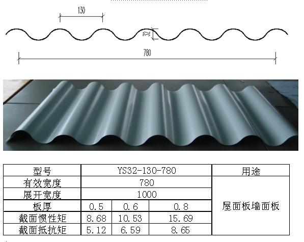 供应杭州YX35-130-780彩铝镁锰波浪板