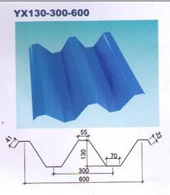 供应YX130-300-600大跨度彩钢屋面板