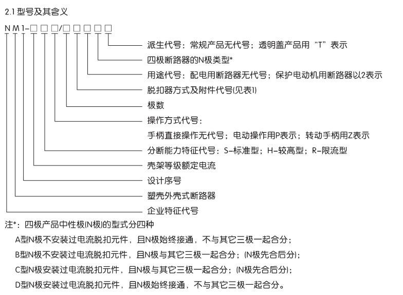 东莞市正泰空气开关NM1系列厂家