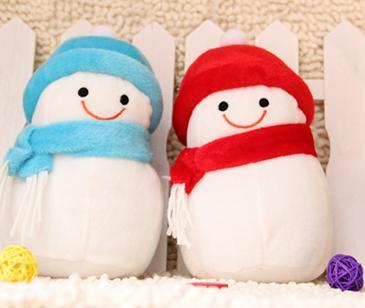 供应广东毛绒玩具厂家圣诞雪人玩具公仔图片