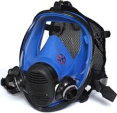 上海琦域蓝色硅胶球状全景速戴型全面罩(接滤盒) 防毒面具图片