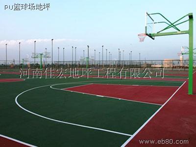 湖北襄樊混合型塑胶篮球场批发