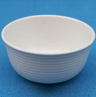 供应密胺防摔仿瓷反口馄饨碗螺纹碗汤碗图片