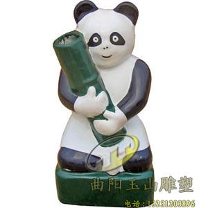 熊猫形象雕塑熊猫卡通垃圾箱批发