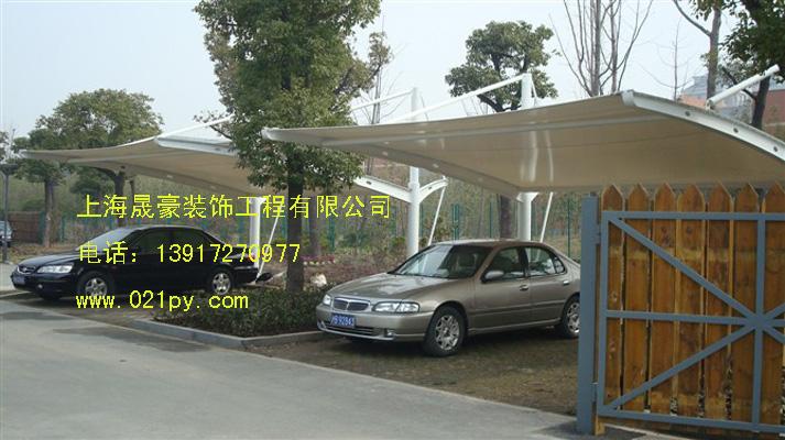 膜结构车棚43、上海钢结构，就找上海膜结构工程公司 停车膜结构