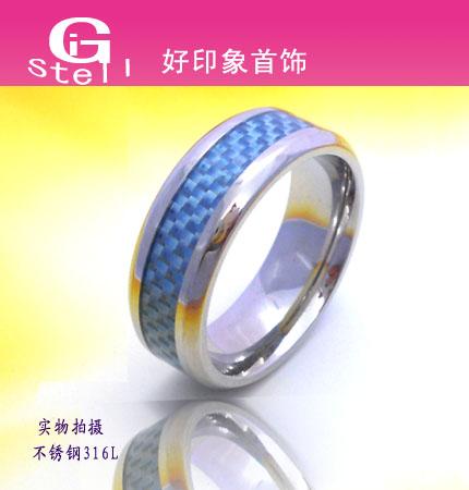 供应指环 不锈钢碳纤维戒指指环 手饰 饰品