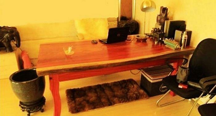 实木大板桌 花梨木大板奥坎大板桌实木茶桌大板原木大板实木书桌图片