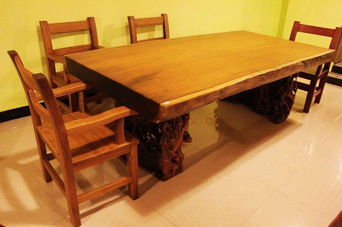 供应巴西黄花梨木大板实木大板原木大板餐桌茶桌书红木仿古家具办公会议桌