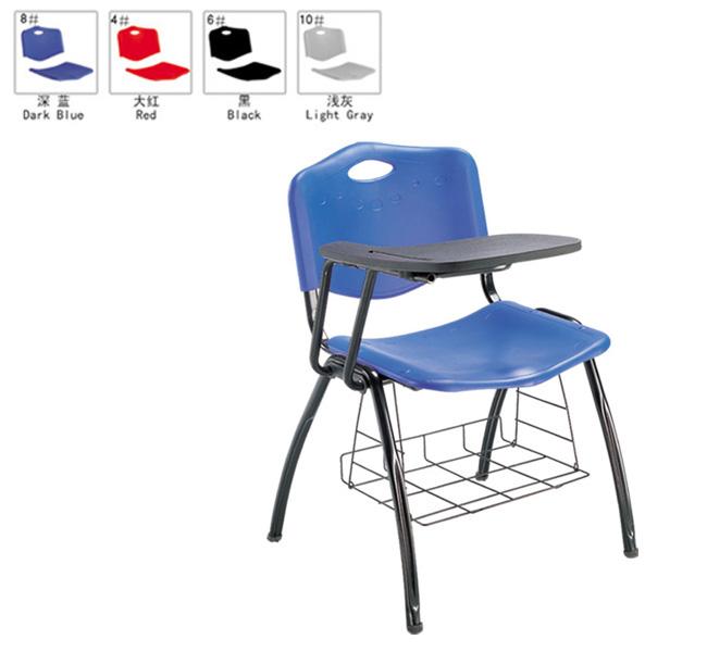 重庆培训教室折叠椅子培训桌子塑胶板带写字板椅子厂家直销