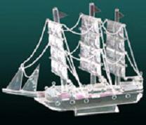 供应【海盗水晶帆船模型】海军舰艇水晶模型，浙江温州水晶模型厂供应图片