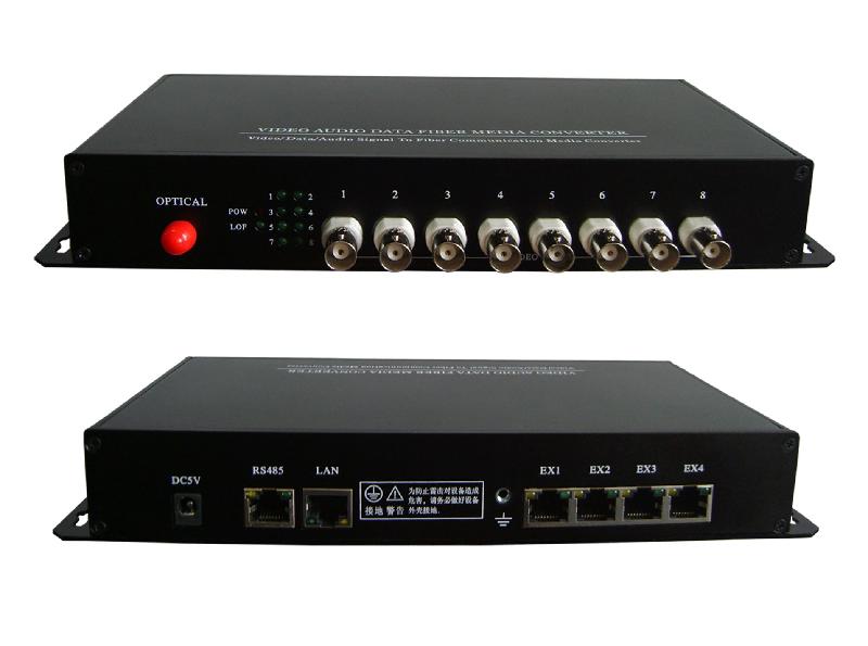 供应综合型数字视频光端机8路视频+1路反向485数据+8路音频