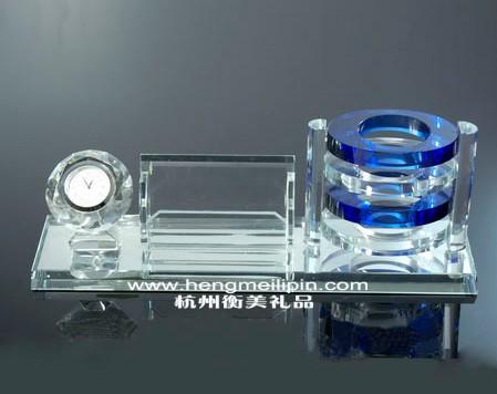 供应杭州水晶笔筒定做水晶摆件定制定做18758896886水晶礼品