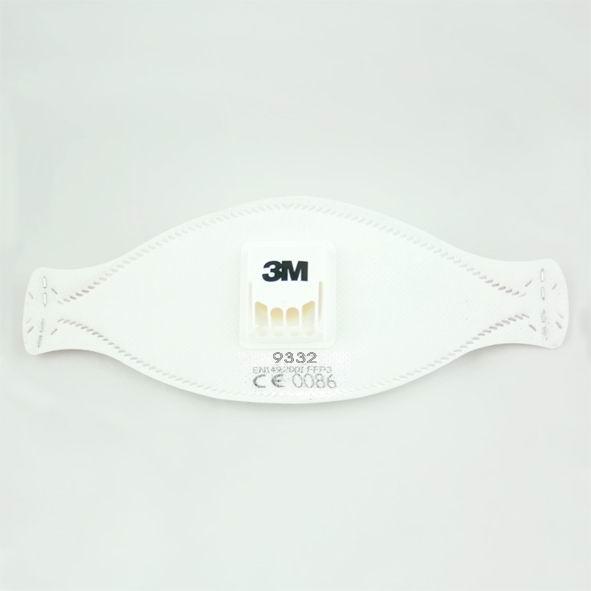供应3M/P3-9332折叠式粉尘防护口罩（带呼吸阀）