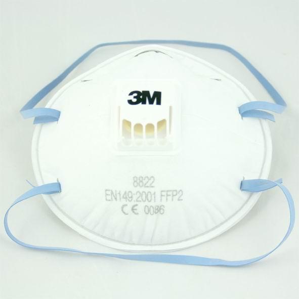 供应3M/P2-8822粉尘防护口罩（带呼吸阀）图片