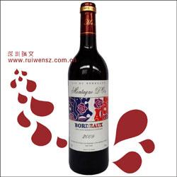 法国红酒批发木桐迪奥波尔多法定产区红葡萄酒