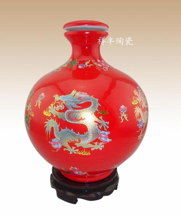 10斤装葫芦陶瓷酒瓶宝兰釉厂家|供应商|公司__第3页