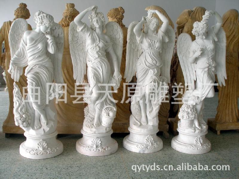 供应石雕人物雕塑四季神汉白玉石雕雕刻欧式人物
