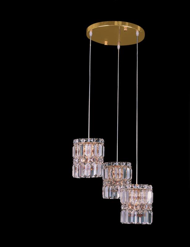 供应餐厅水晶吊灯圆形水晶灯具3层吊灯豪华灯具时尚现代水晶灯