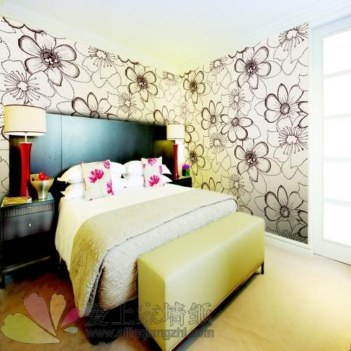 卧室装饰墙纸/墙纸的维护技巧批发