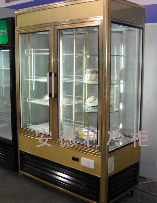 供应银色旋转四角柜，旋转冷藏柜，冷藏饮料展示柜，冷冻柜价格