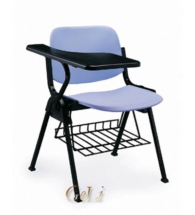 供应塑料培训椅带滑轮写字板可旋转，多功能椅，带写字板培训椅