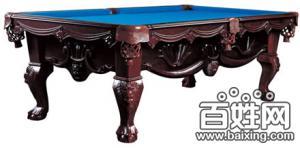 上海久斯台球桌 家用桌球台多少钱 酒吧别墅雕刻台球桌图片
