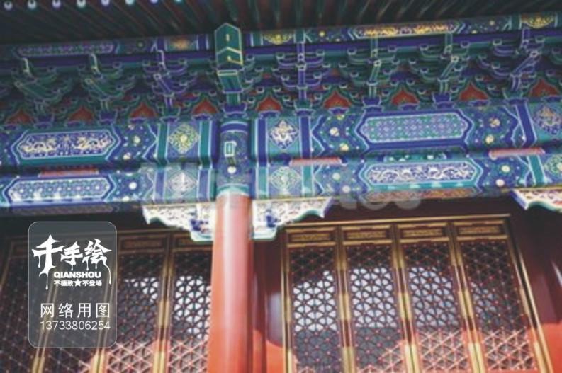 西安古建彩绘寺庙壁画传统大殿彩绘批发