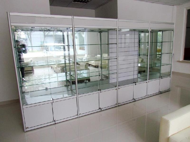 厂家供应宁波玻璃展示柜展示架，样品间货架展示架，铝合金异形展示架。